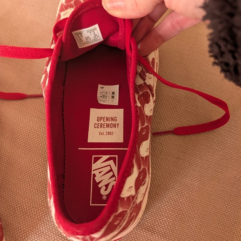 Vans x Opening Ceremony Red and White Sneakers